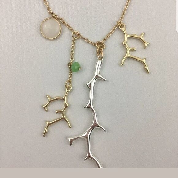 5/$25 Mixed Metal Branch Tree necklace NWT - Picture 1 of 3